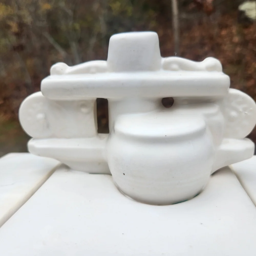 Vintage Mccoy Bisque White Stove Cookie Jar Circa 1962 HEAVY!